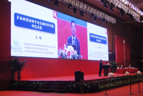 王锐教授在中国药学大会上作大会报告