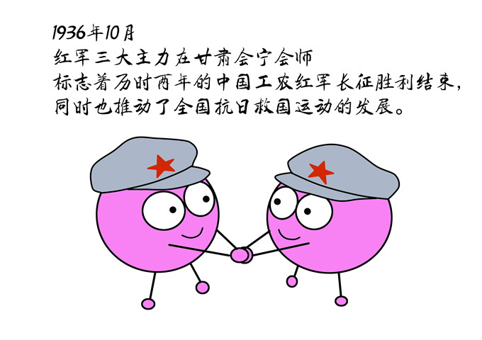 会师简笔画图片